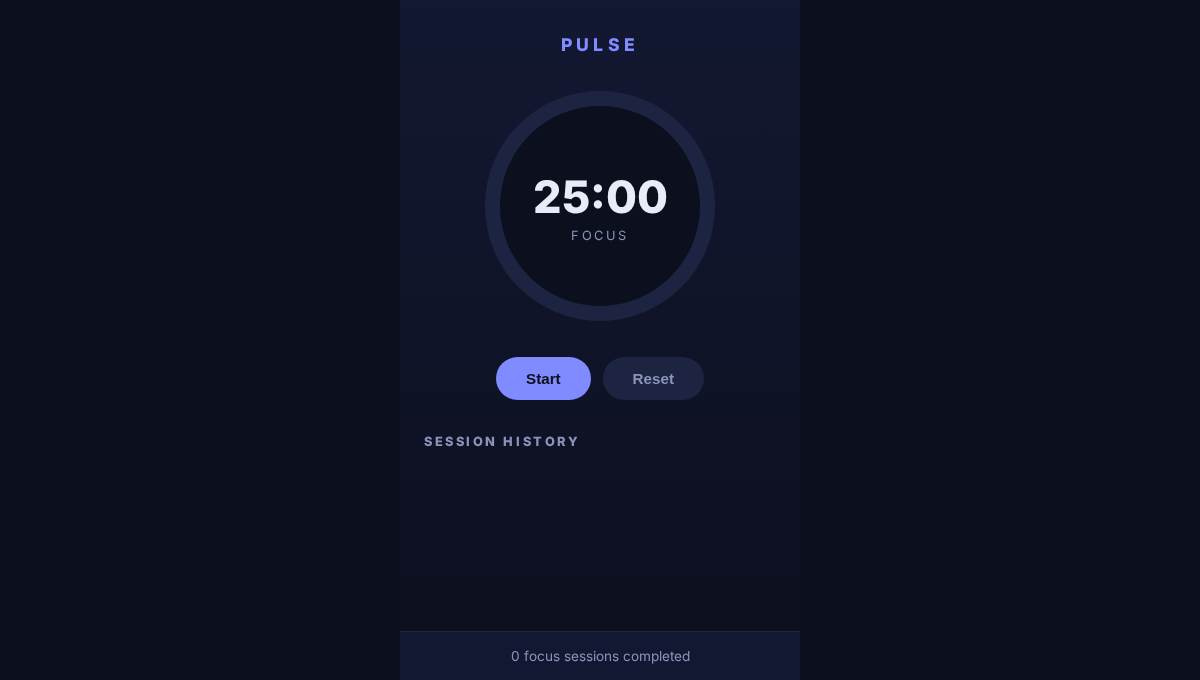 Pulse — mobile focus timer